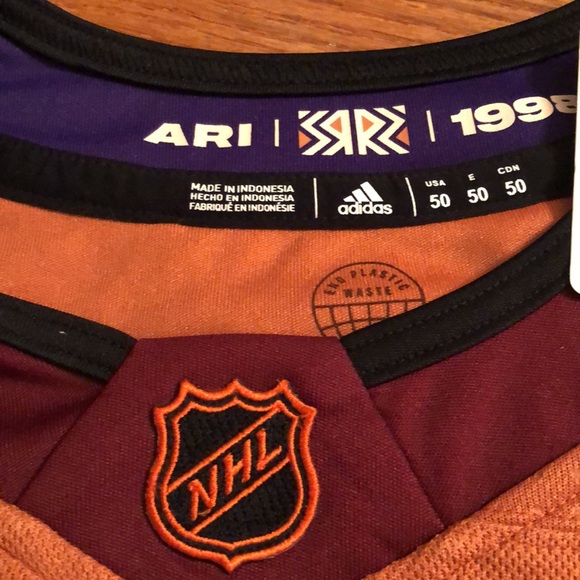 Arizona Coyotes Reverse Retro Authentic NHL Adidas Hockey Jersey Size 50 - Picture 5 of 12